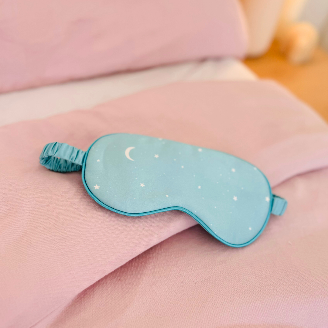 100% Mulberry Silk Eye Mask - Blue