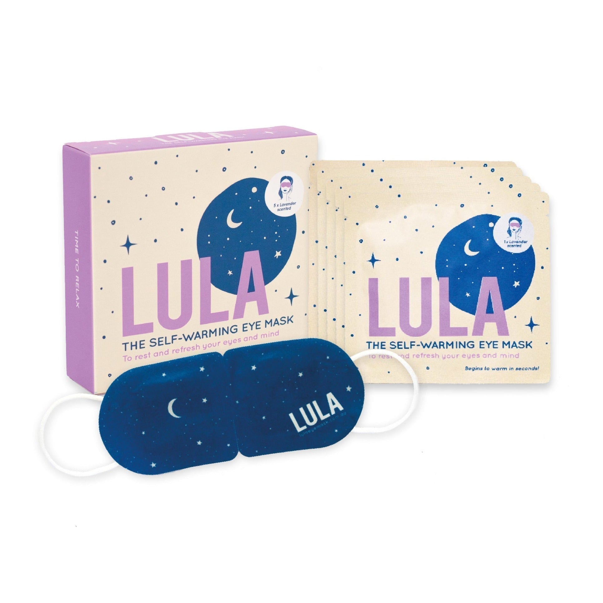 BUNDLE: Self-Warming Body Patches, Lavender Eye Mask PLUS Happy Roll on